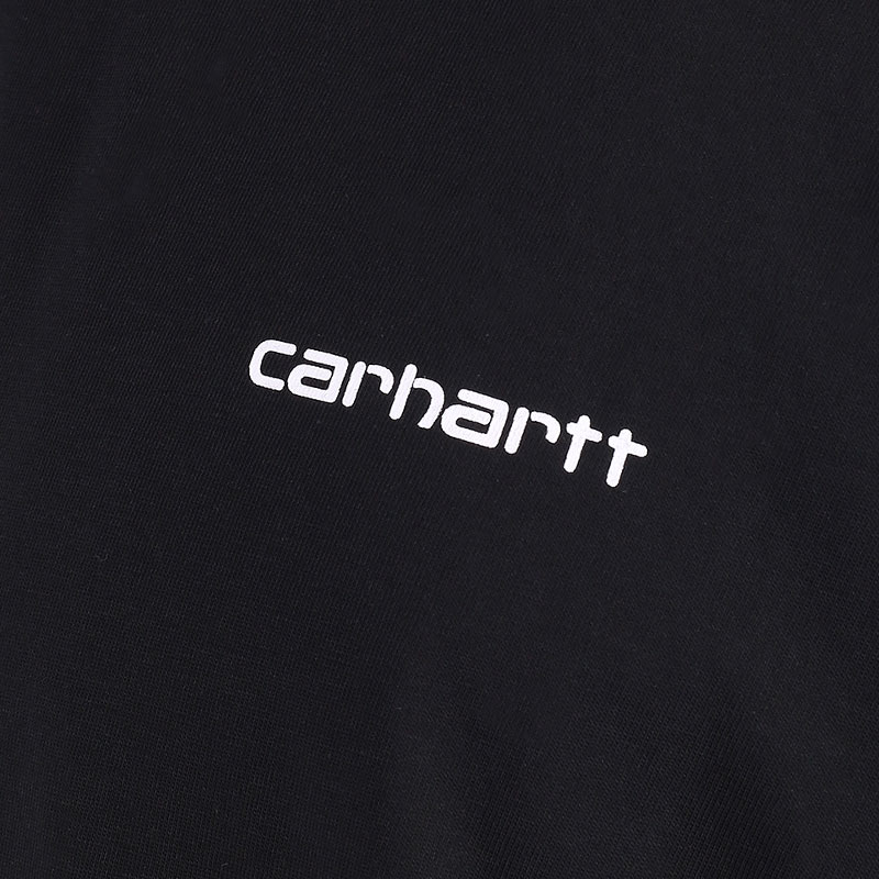 мужская черная футболка Carhartt WIP S/S Nils T-Shirt I030111-black/white - цена, описание, фото 3